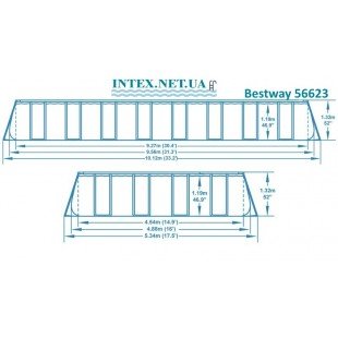����� ������ ������ 956X488X132 BESTWAY  ��� 56623