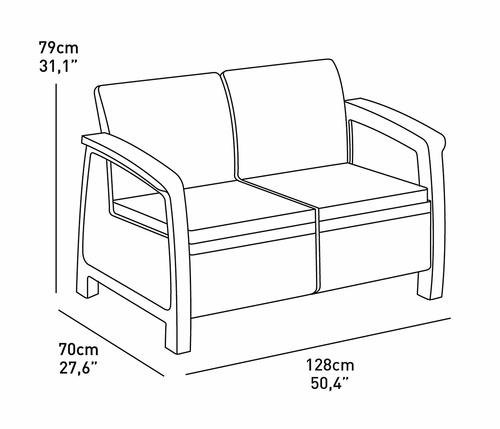 ����� ����� ����� ����� (���� ����� �����) ������� - Corfu Storage Lounge Set