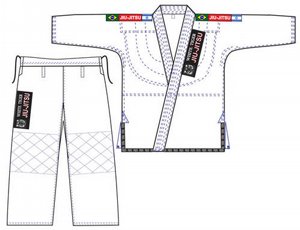 חליפת ג'וג'יטסו לבנה 350 גרם White Tiger חליפת ג'וג'יטסו לבנה 350 גרם White Tiger