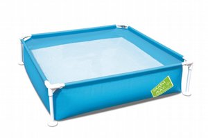 בריכת צינורות מלבנית מסגרת 122X122X30.5 ס"מ - BESTWAY דגם  56217 בריכת צינורות מלבנית מסגרת 122X122X30.5 ס"מ - BESTWAY דגם  56217