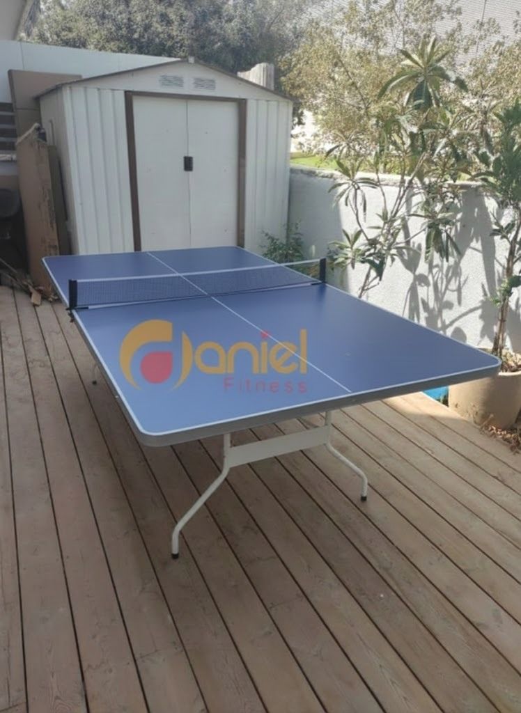 שולחן טניס חוץ Outdoor Big Fun ביג פאן - זוג מחבטים + רשת לשולחן + כדורי משחק - מתנה !