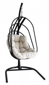 ערסל לגינה ולמרפסת דגם ניו יורק צבע שחור ערסל לגינה ולמרפסת דגם ניו יורק צבע שחור