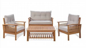 מערכת ישיבה עץ לגינה ולמרפסת דגם קורפו דו מושבית מערכת ישיבה עץ לגינה ולמרפסת דגם קורפו דו מושבית