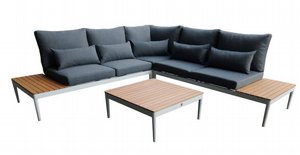 מערכת ישיבה פינתית אלומיניום לגינה ולמרפסת דגם פאפוס מערכת ישיבה פינתית אלומיניום לגינה ולמרפסת דגם פאפוס