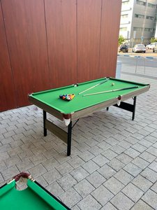 שולחן ביליארד 7 פיט מתקפל 3 ב- 1 משולב שולחן טניס + שולחן אוכל Regiis שולחן ביליארד 7 פיט מתקפל 3 ב- 1 משולב שולחן טניס + שולחן אוכל Regiis