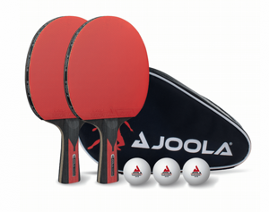 זוג מחבטי קרבון JOOLA כולל כדורי משחק ותיק נשיאה זוג מחבטי קרבון JOOLA כולל כדורי משחק ותיק נשיאה