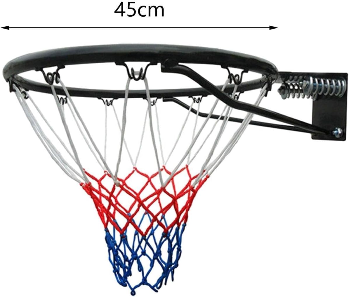 טבעת סל שחורה עם קפיצים ורשת צבעונית DUNK M816