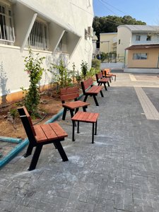 כיסא ספסל יחד אלומיניום ועץ מיוחד לבתי ספר ועיריות כיסא ספסל יחד אלומיניום ועץ מיוחד לבתי ספר ועיריות