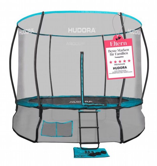 טרמפולינה לחצר עם רשת הגנה 3 מטר 10 פיט Fantastic HUDORA גרמניה