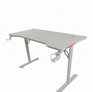 שולחן גיימינג מקצועי דגם TOKYO – 120×60×75 ס"מ | צבע לבן עם תאורת RGB ופד מתנה שולחן גיימינג מקצועי דגם TOKYO – 120×60×75 ס"מ | צבע לבן עם תאורת RGB ופד מתנה