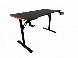 שולחן גיימינג מקצועי דגם TOKYO – 120×60×75 ס"מ | צבע שחור עם תאורת RGB ופד ענק מתנה שולחן גיימינג מקצועי דגם TOKYO – 120×60×75 ס"מ | צבע שחור עם תאורת RGB ופד ענק מתנה