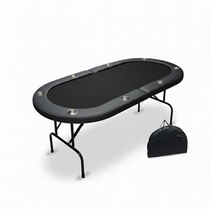 שולחן קלפים מקצועי מתקפל ל־8 שחקנים - 180 ס"מ | דגם פרימיום - צבע שחור Regiis - כולל תיק נשיאה מתנה שולחן קלפים מקצועי מתקפל ל־8 שחקנים - 180 ס"מ | דגם פרימיום - צבע שחור Regiis - כולל תיק נשיאה מתנה