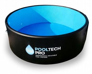 בריכה שחייה עגולה 3X1 מטר שחור PoolTech Pro TPU DROP STITCH כולל כיסוי בריכה שחייה עגולה 3X1 מטר שחור PoolTech Pro TPU DROP STITCH כולל כיסוי